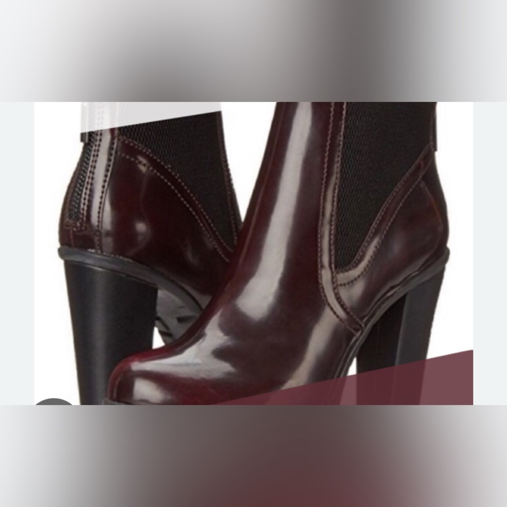 Steve Madden, Burgundy, Amandaa Heeled Boots, size 9.5 - Picture 2 of 5